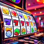 Menampilkan slot depo 1k dengan mesin slot berwarna cerah dan latar belakang kasino yang hidup.