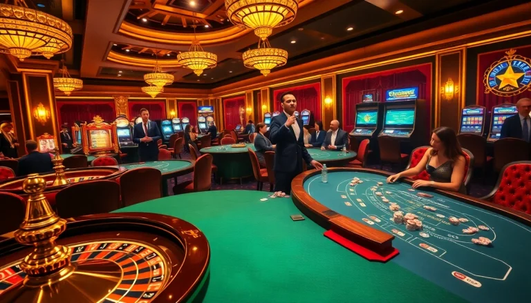Players enjoying a high-stakes game at a luxurious casino table with https://www.bdjl.org/ digital interface.