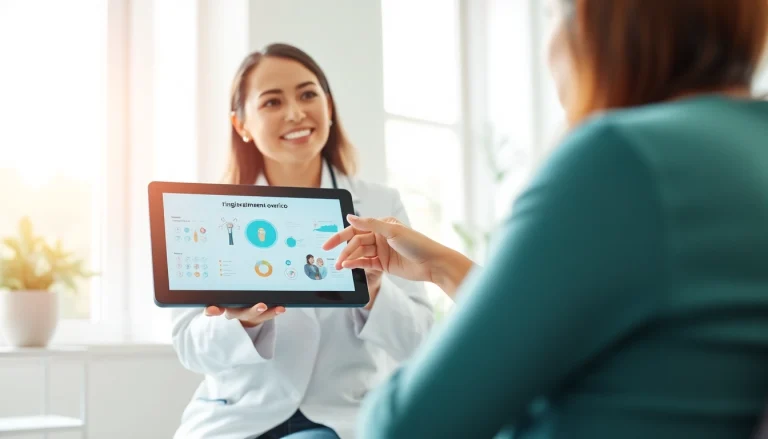 Ringiovanimento ovarico, consultazione tra medico e paziente in clinica moderna.