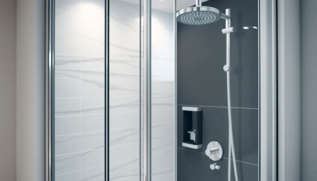 Duschkabine 90x90 für moderne Badezimmer mit eleganten Linien und gläsernem Design.