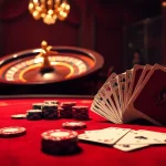 The original hidden wiki featured on a luxury casino poker table, showcasing cards and chips in an exciting gambling atmosphere.