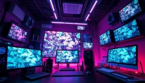 NSFW AI art generation in a modern digital workspace with vibrant colors.