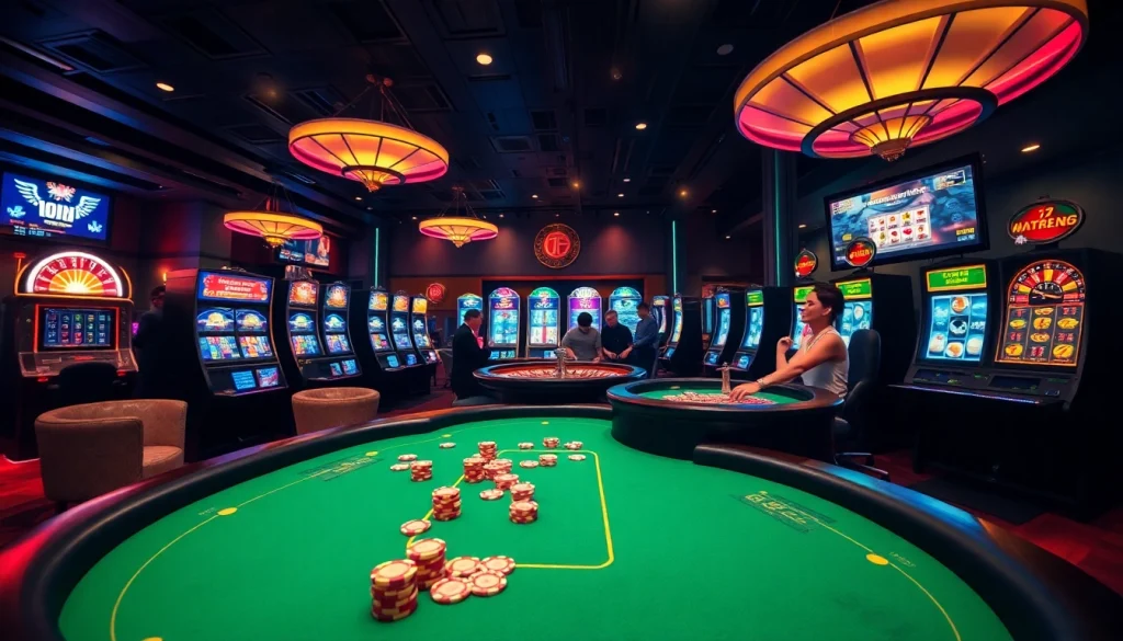 Experience thrilling gameplay at onicplay with vibrant poker tables and exciting slot machines.