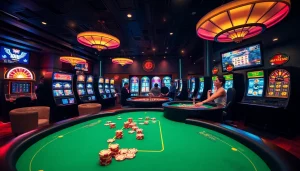 Experience thrilling gameplay at onicplay with vibrant poker tables and exciting slot machines.