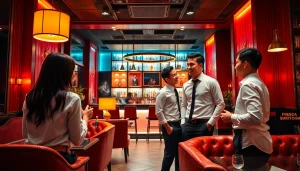 Suwon셔츠룸's elegant interior showcasing attractive staff and lively atmosphere