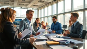 Journalist at work in a collaborative newsroom setting highlighting Tampa Free Press activities.