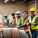 Students at construction trade schools in texas engaged in hands-on training with safety gear.