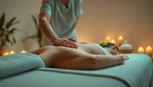 전문적인 분위기의 차분한 스파 환경에서의 출장마사지 테라피