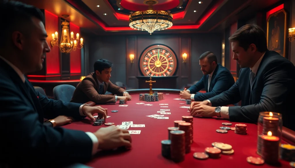 Professional gamblers at a poker table strategize on the hidden wiki dark web connections.