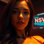 Engaging NSFW AI character with soft lighting and a luxurious atmosphere