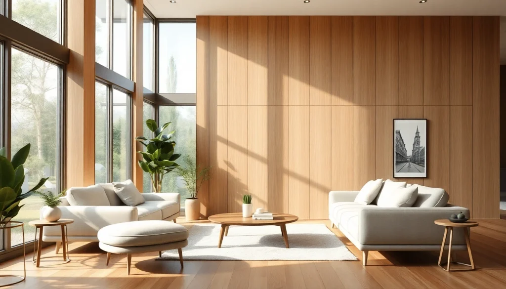 Transform your space with elegant wood panel wall featuring rich textures in modern decor.