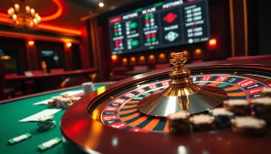 Engage in thrilling gambling with real-time football scores at the elegant casino.