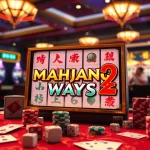 Win big on Mahjong Ways 2 as players spin vibrant Chinese slot machine symbols in a thrilling casino.