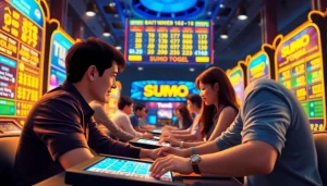 Adegan mengasyikkan para pemain yang menikmati Sumo Togel dalam lingkungan permainan online yang dinamis.