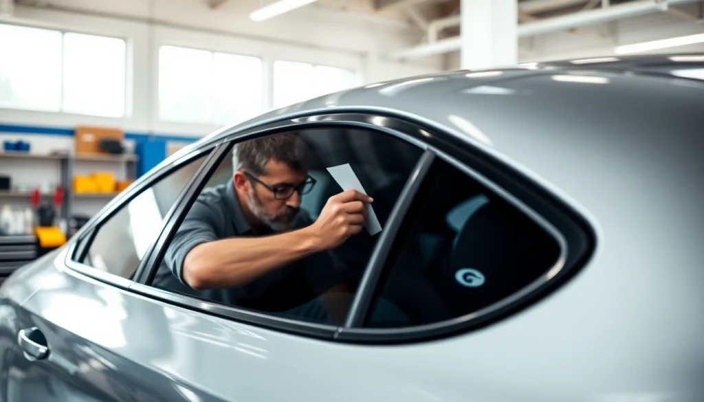 Enhance your vehicle with premium window tint Chattanooga expertly applied in a professional auto shop.