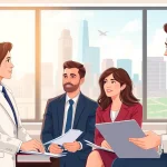 Engage with Atlanta Accident Lawyers discussing cases in a professional office environment.