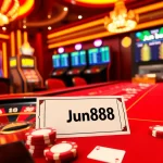 Experience the thrill of gambling at Jun888's luxurious online casino with vibrant tables and exciting games.