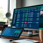 Kèo nhà cái interface displaying live football betting odds and scores with a modern setup.