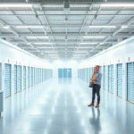 Showcasing self storage units in a modern facility with organized rooms and friendly staff.
