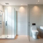 Showcase of a modern wet room by a notable wet room supplier with stylish features.