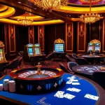 Experience the thrill of đăng nhập qq88 with vibrant casino visuals showcasing slot machines and roulette.