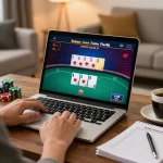 Engaging gameplay at https://n188.build/ featuring a home player immersed in online poker action.