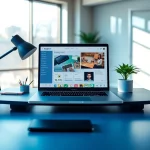 Brightet application displayed on a modern desk in a professional workspace.