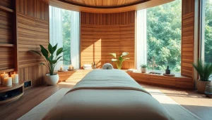 편안한 요소와 진정한 분위기가 특징인 스웨디시 마사지 설정.