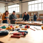 Engaging skilled trades training session demonstrating hands-on learning and collaborative atmosphere.