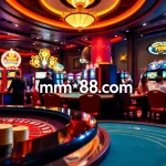 Exciting casino environment showcasing mm88 com with roulette and poker action.