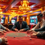 Menangkan permainan idn poker di meja kasino yang mewah dengan suasana meriah.