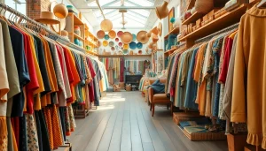 Shop at a thrift store Denmark filled with unique vintage treasures and colorful attire.