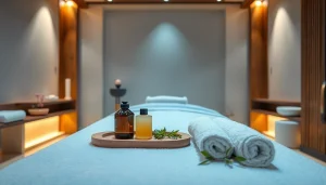 수원출장마사지 홍보용 마사지 준비의 편안한 장면으로 차분한 분위기를 연출하는 이미지.