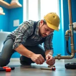 Enhance your home with whole house repiping services Clearwater FL by a professional plumber at work.