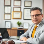 Boca Raton Real Estate Litigation Lawyer providing expert legal guidance in a sophisticated office.