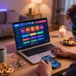 Engaging online gaming setup to play Iwin in a cozy environment, highlighting strategic gameplay.