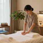 편안한 요소가 가득한 고요한 스파 환경에서 rejuvenating 마포스웨디시 마사지 치료.