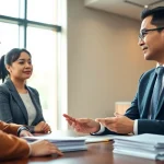 Engaging Birmingham Family Lawyer advising clients in a professional setting.