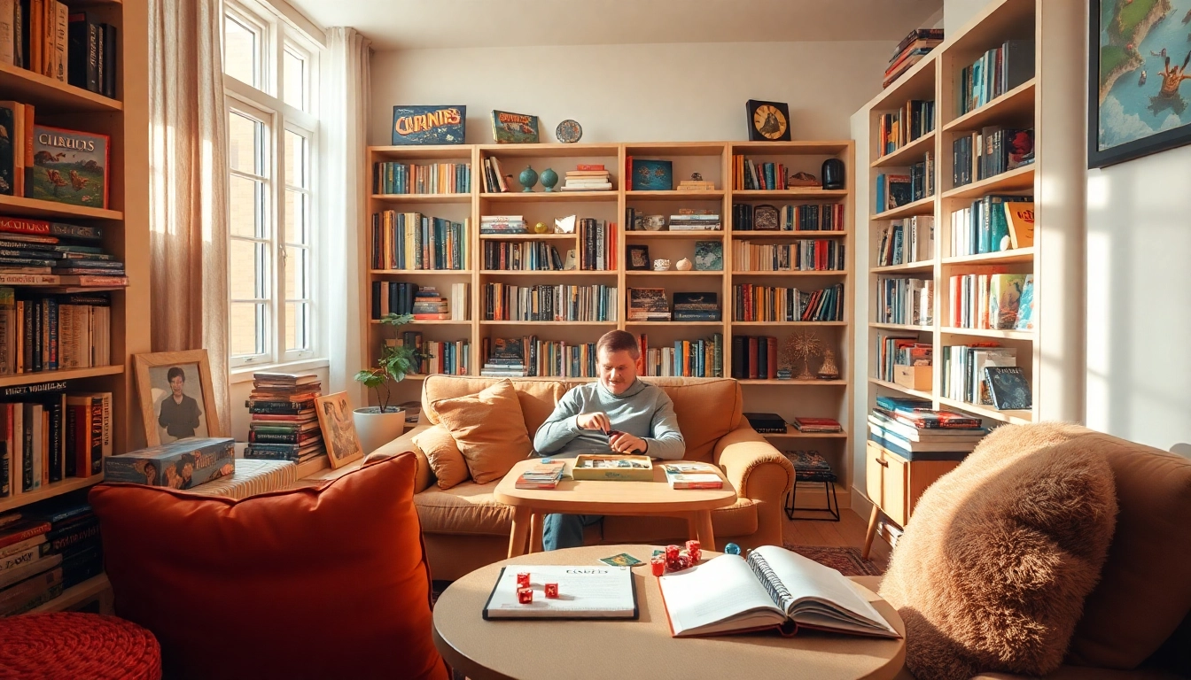 Engage in fun games to play by yourself with different solo games scattered on a cozy table.