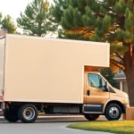 Moving companies Arkansas truck ready for transport in a suburban setting.