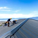 Installers working on metal roofing vancouver showcasing professionalism and quality craftsmanship.