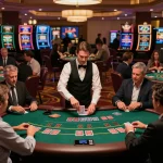 Exciting gameplay at 789win hiện đang mở with players actively betting at blackjack tables.