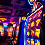 Putaran mesin slot777 yang menegangkan dengan nuansa kasino yang cerah.