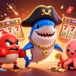 Experience thrilling random video chat with a shark pirate as you spin into winning strategy games.