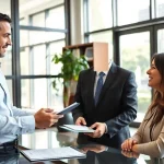 Engage with a Stockton Accident Lawyer in a professional office consultation.