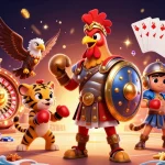 Gioca ai nuovi siti casino online con un'illustrazione affascinante di gladiatori e ricchezze.