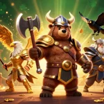 Jouez au casino en ligne sans wager avec un ours viking et une aigle valkyrie au cœur de l'action.