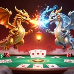 Découvrez le monde captivant du casino en ligne sans wager avec cette illustration dynamique mettant en avant dragons et éléments de jeux.