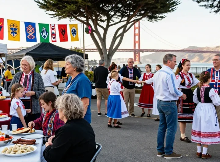 Community gathering for the Polish diaspora in San Francisco at https://www.sfpol.com/ celebrating culture and connection.