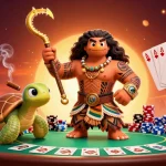 Gagnez avec le casino en ligne sans wager grâce aux cartes et aux éléments de jeu dans une scène vivante.